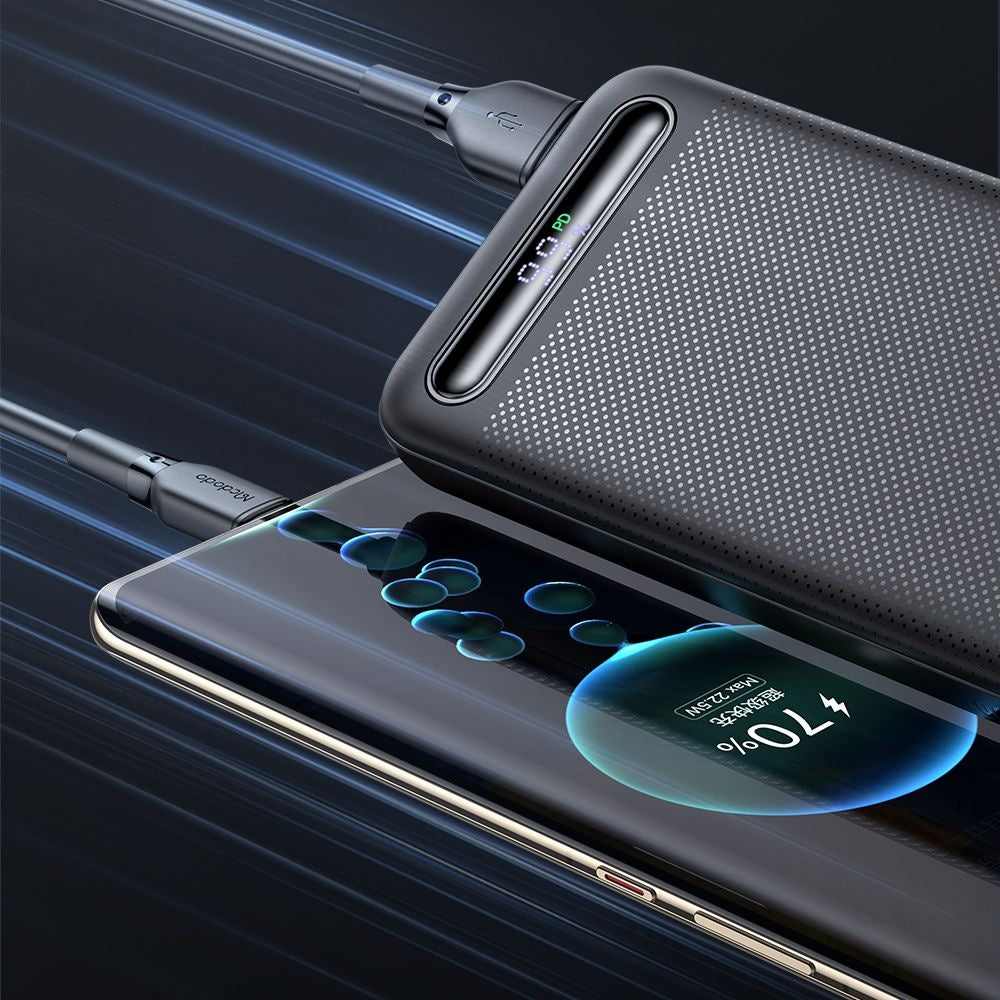 Vanjska baterija McDodo MC-3881 Star, 10000mAh, 22.5W, QC + PD, 2 x USB-A - 1 x USB-C, Crna