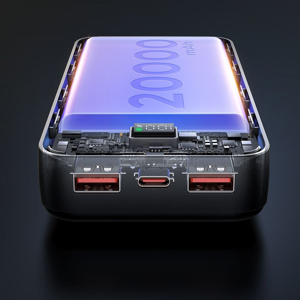 Vanjska baterija McDodo MC-4230, 20000mAh, 22.5W, QC + PD, 2 x USB-A - 1 x USB-C, Crna