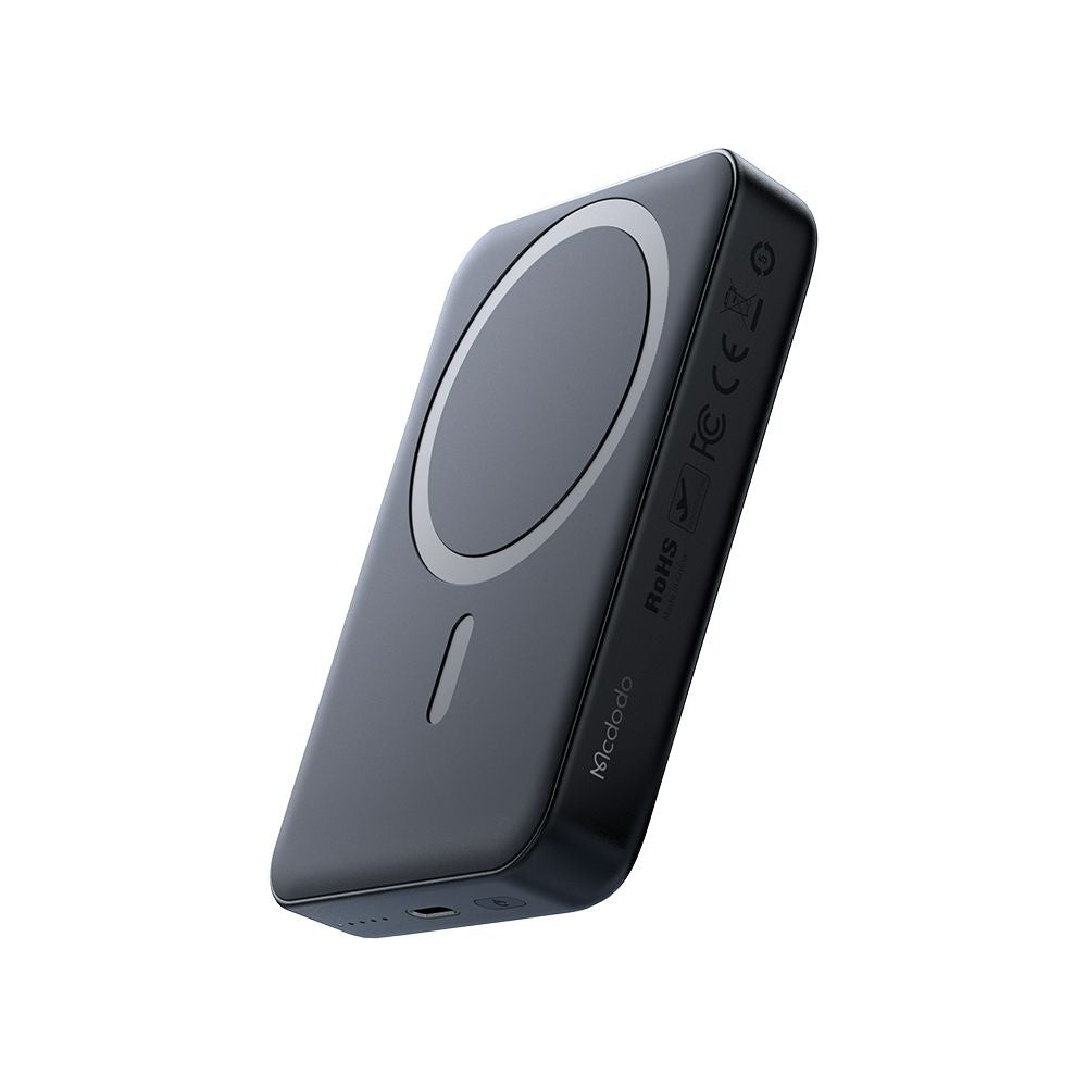 Bežična vanjska baterija McDodo MC-4261 Ambilight, 10000mAh, 20W, PD + FQI, 1 x QI - 1 x USB-C, Crna