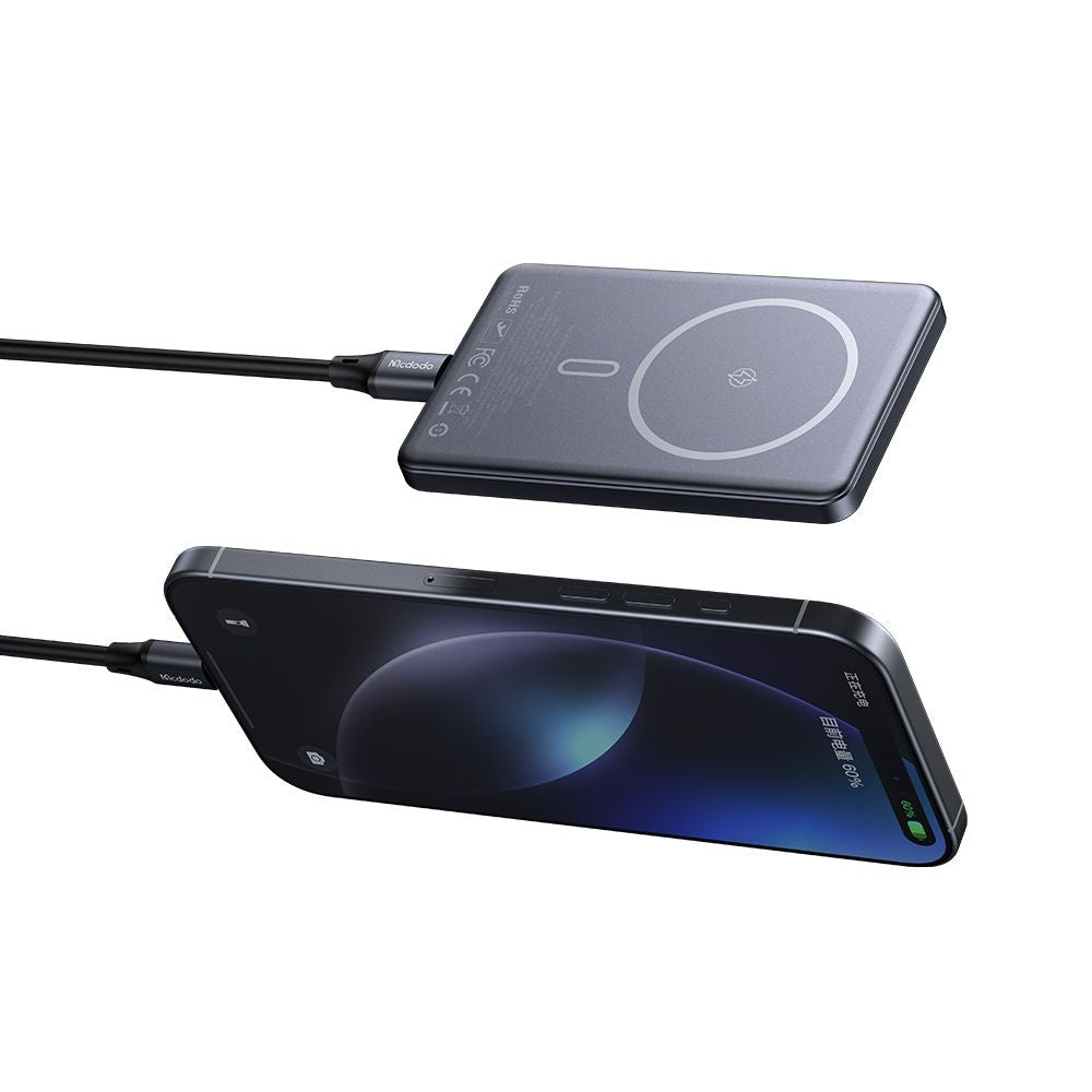 Vanjska baterija Wireless McDodo MC-4641 Meta, 5000mAh, 20W, PD + FQI, 1 x QI - 1 x USB-C, Crna
