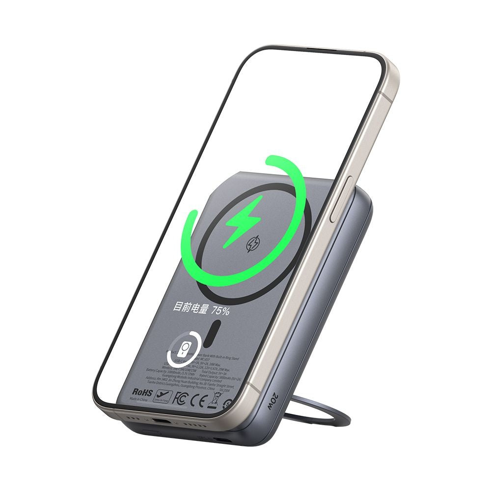 Vanjska baterija Wireless McDodo MC-8371 Meta, 10000mAh, 20W, PD + FQI, 1 x QI - 1 x USB-C, Siva