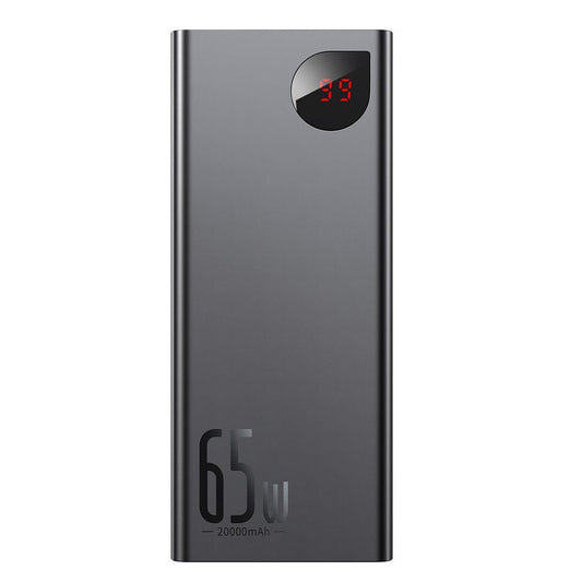 Vanjska baterija Baseus Adaman, 20000mAh, 65W, QC + PD, 1 x USB-C - 2 x USB-C, Crna PPIMDA-D01