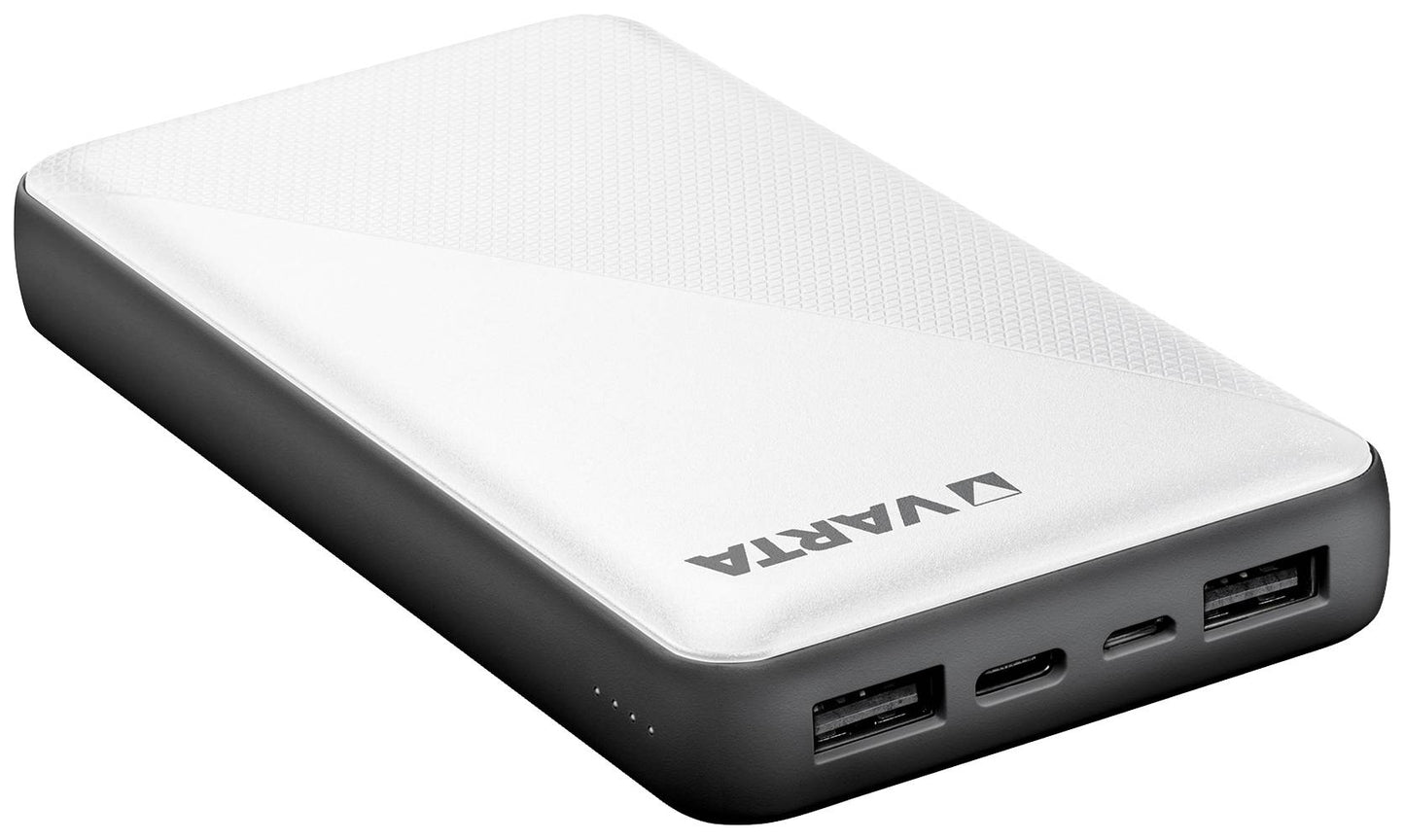 Vanjska baterija Varta Energy, 15000mAh, 15W, 1 x USB-C - 2 x USB-A, Bijela