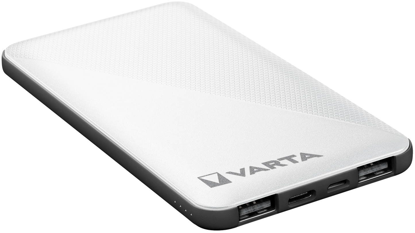 Vanjska baterija Varta Energy, 5000mAh, 15W, 1 x USB-C - 2 x USB-A, Bijela