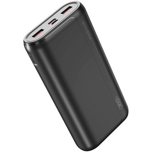 Vanjska baterija XO Design PR127, 20000mAh, 22.5W, QC + PD, 1 x USB-C - 2 x USB-A, Crna