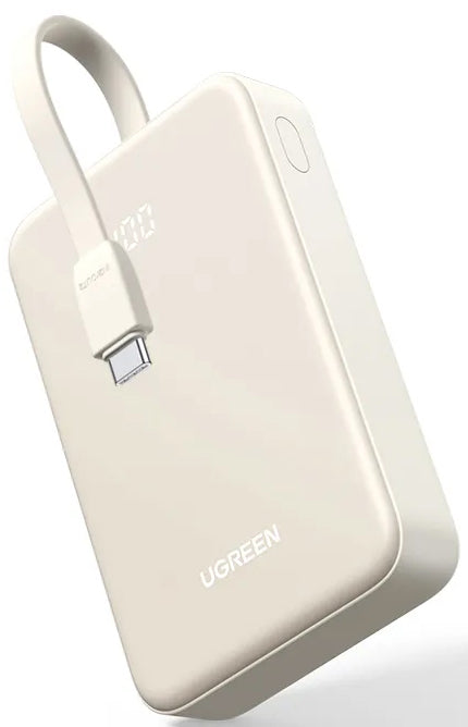 Vanjska baterija UGREEN PB521, 20000mAh, 30W, QC + PD, 1 x USB-A - 2 x USB-C, Bijela