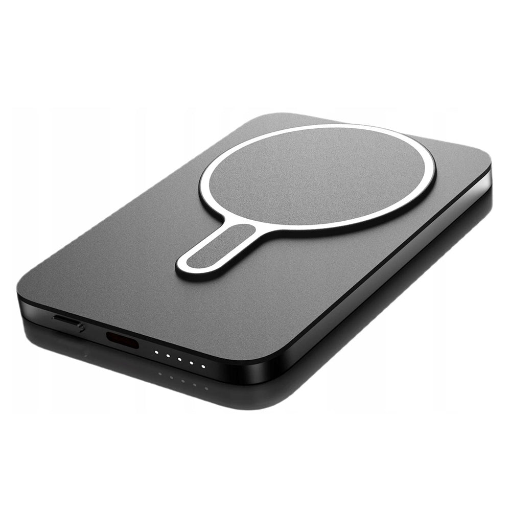 Vanjska baterija Wireless 3MK MagSnap Go, 5000mAh, 20W, PD + FQI, 1 x QI - 1 x USB-C, Siva