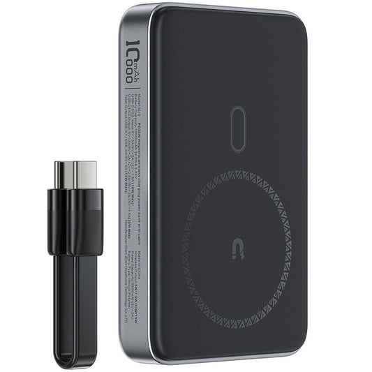 Vanjska bežična baterija Acefast M10, 10000mAh, 30W, PD + FQI, 1 x QI - 2 x USB-C, Crna
