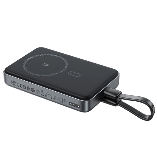 Vanjska bežična baterija Acefast M10, 10000mAh, 30W, PD + FQI, 1 x QI - 2 x USB-C, Crna