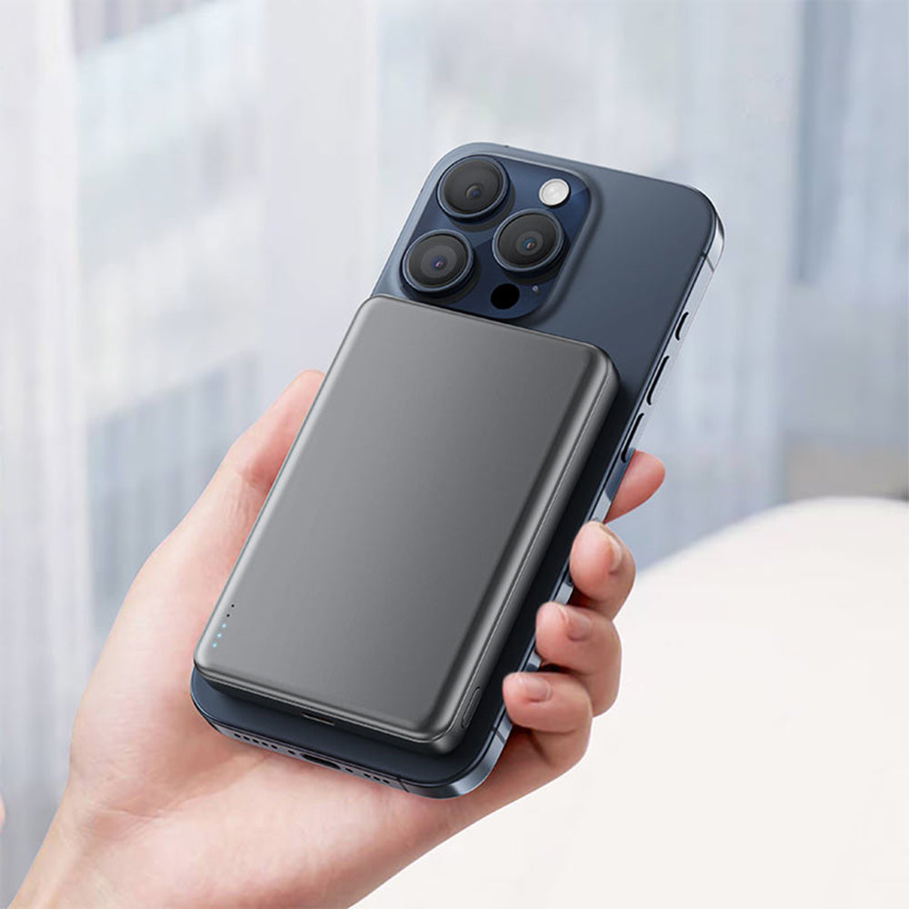 Bežična vanjska baterija Acefast M12, 10000mAh, 20W, PD + FQI, 1 x QI - 1 x USB-C, Crna