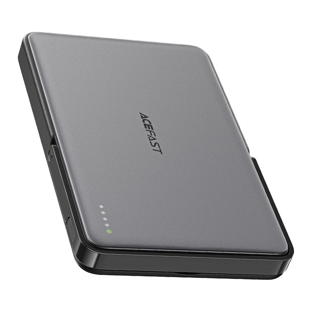 Vanjska baterija Wireless Acefast M16, 5000mAh, 18W, PD + FQI, 1 x QI - 1 x USB-C, Crna