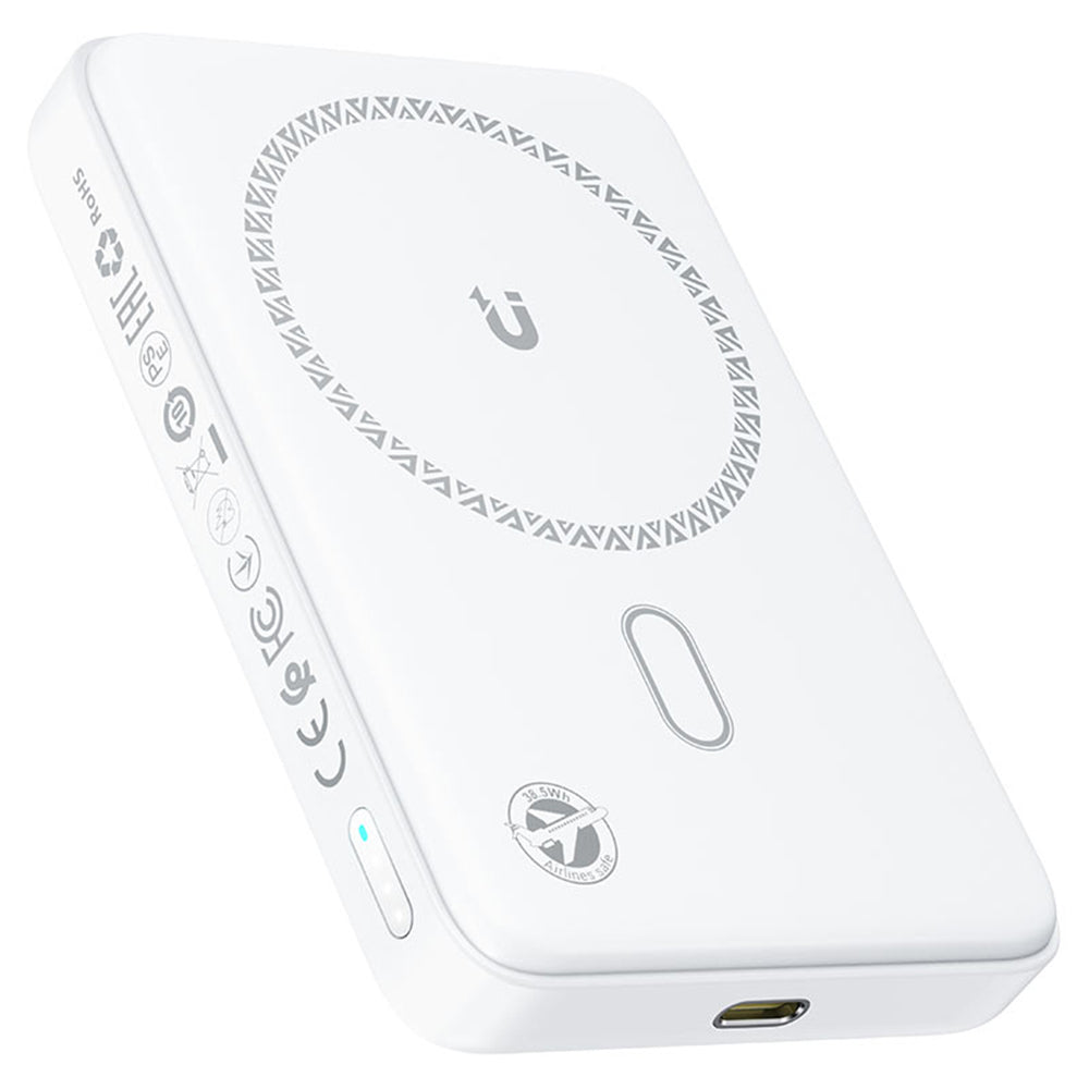 Vanjska baterija Wireless Acefast M26, 10000mAh, 20W, PD + FQI, 1 x QI - 1 x USB-C, Bijela