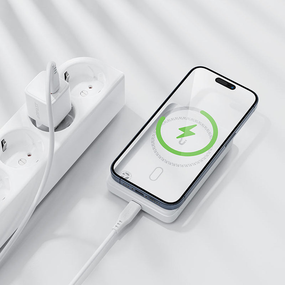 Vanjska baterija Wireless Acefast M26, 10000mAh, 20W, PD + FQI, 1 x QI - 1 x USB-C, Bijela
