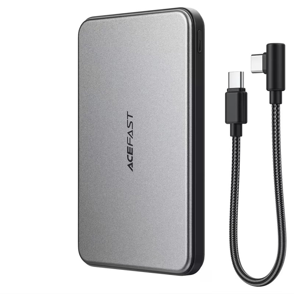 Vanjska baterija Wireless Acefast M30, 5000mAh, 20W, PD + FQI, 1 x QI - 2 x USB-C, Crna