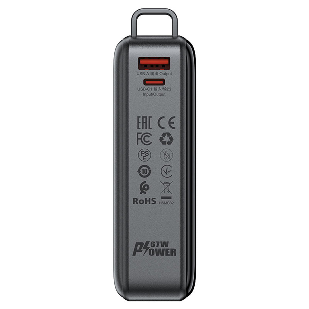 Vanjska baterija Acefast M4, 20000mAh, 67W, PD, 1 x USB-A - 2 x USB-C, Crna