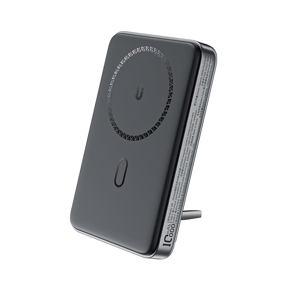 Bežična vanjska baterija Acefast M6, 10000mAh, 20W, PD + FQI, 1 x QI - 1 x USB-C, Crna