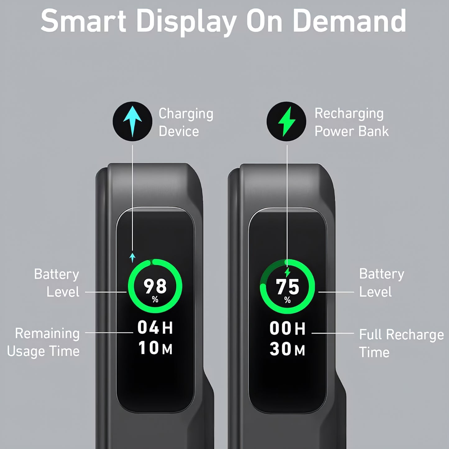 Vanjska baterija Anker MagGo, bežična, 10000mAh, 27W, PD + FQI, 1 x QI - 1 x USB-C, crna A1654G11