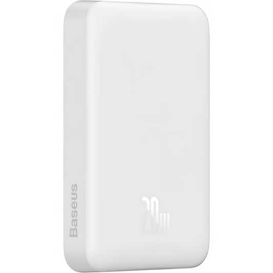 Vanjska baterija Wireless Baseus Magnetic Mini, 10000mAh, 20W, PD + FQI, 1 x QI - 1 x USB-C, Bijela PPCX07002