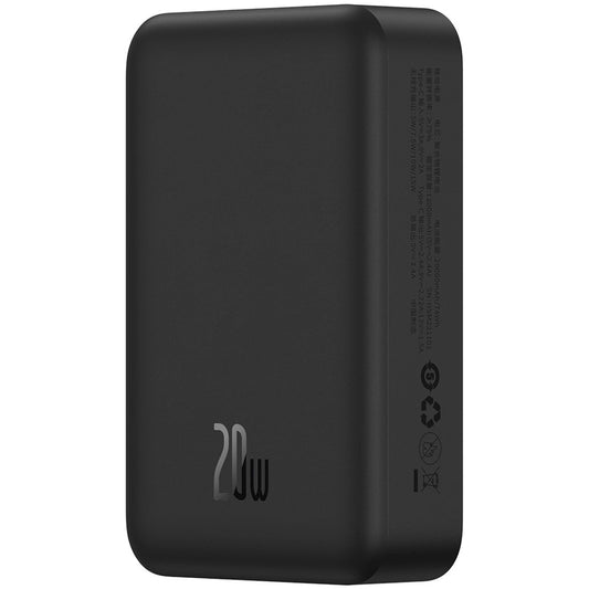 Vanjska bežična baterija Baseus Magnetic Mini, 20000mAh, 20W, PD + FQI, 1 x QI - 1 x USB-C, Crna PPCX150001