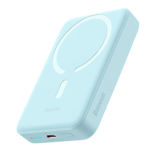 Vanjska bežična baterija Baseus Magnetic Mini, 10000mAh, 30W, PD + FQI, 1 x QI - 1 x USB-C, Plava PPCX110203