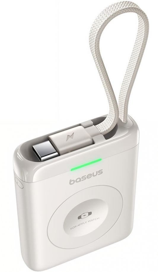 Bežična vanjska baterija Baseus EnerFill FW11 za Apple Watch Series, 1640mAh, 5W, 1 x QI, Bijela E0205302