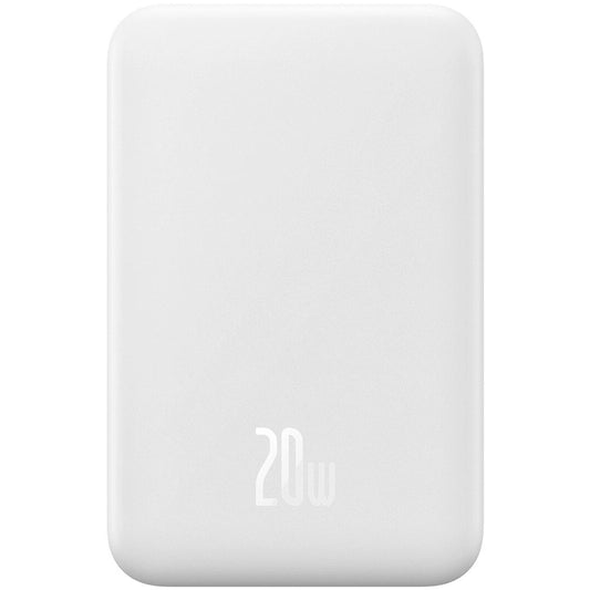 Vanjska baterija Wireless Baseus Magnetic Mini, 20000mAh, 20W, PD + FQI, 1 x QI - 1 x USB-C, Bijela PPCX150002