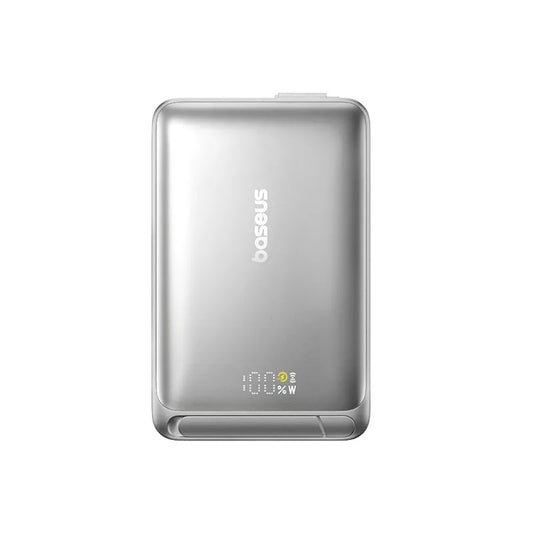 Vanjska bežična baterija Baseus Nomos Kickstand, 10000mAh, 45W, PD + QI, 1 x QI - 1 x USB-C, Crna P10078800843-00