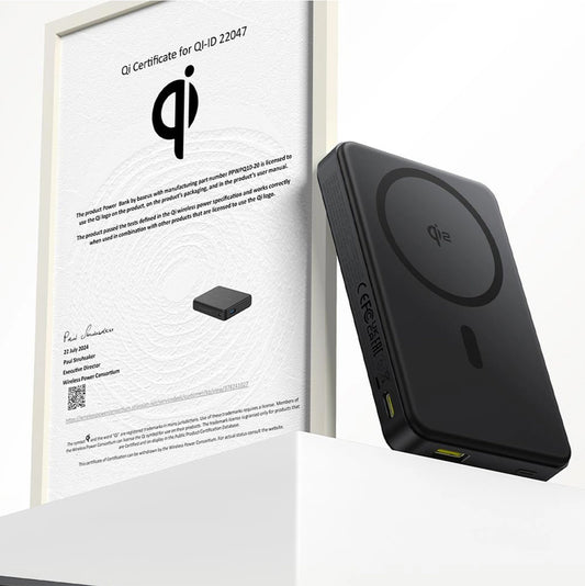Vanjska bežična baterija Baseus Airpow2 Qi2, 10000mAh, 22.5W, QC + PD + FQI, 1 x QI - 1 x USB-A - 1 x USB-C, Crna P10080000123-00