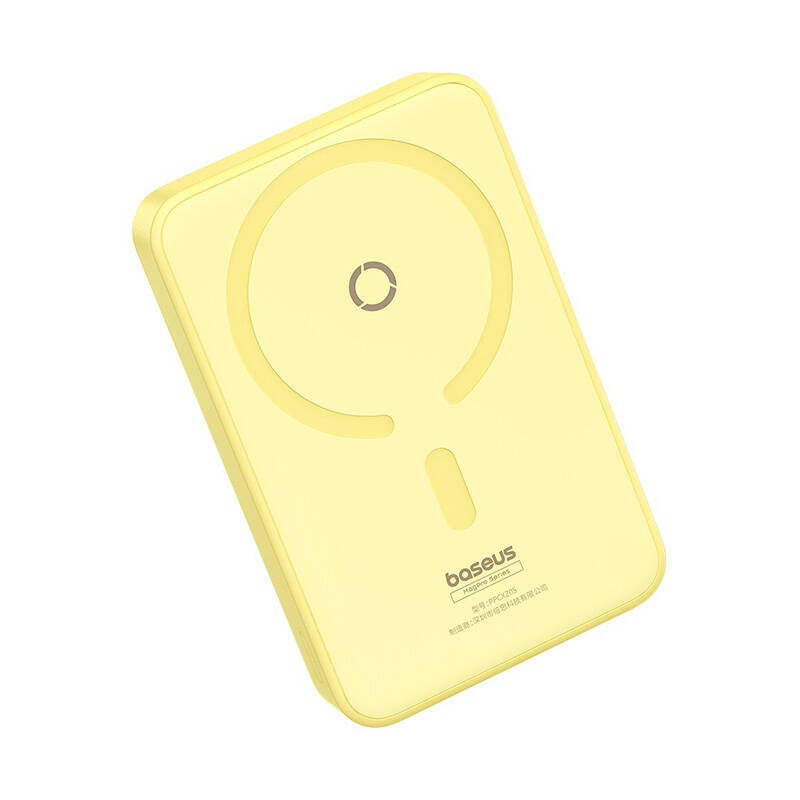 Vanjska bežična baterija Baseus MagPro PPCXZ05, 5000mAh, 20W, PD + FQI, 1 x QI - 1 x USB-C, Žuta P10064101Y23-00