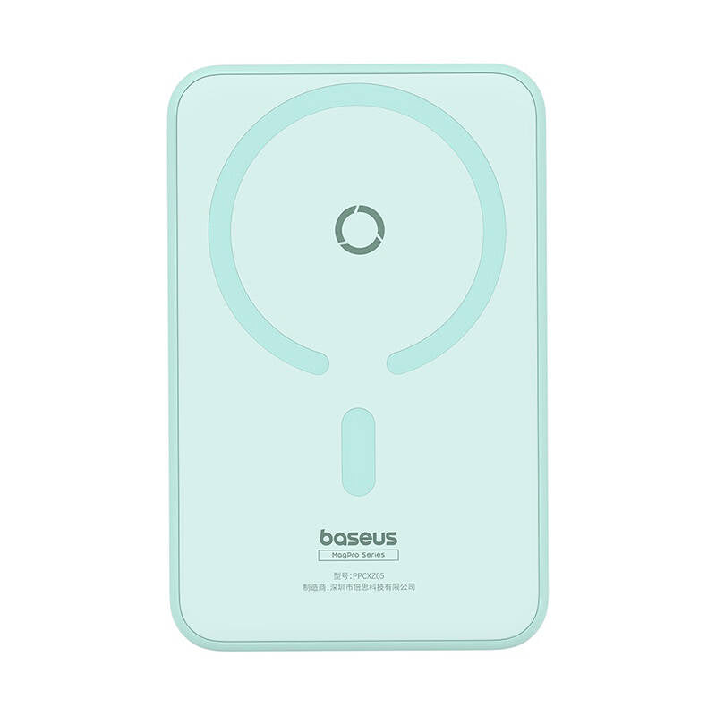 Vanjska bežična baterija Baseus MagPro PPCXZ05, 5000mAh, 20W, PD + FQI, 1 x QI - 1 x USB-C, Zelena P10064101333-00