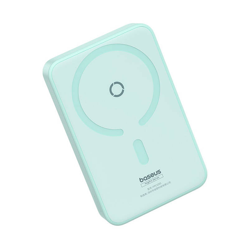 Vanjska bežična baterija Baseus MagPro PPCXZ05, 5000mAh, 20W, PD + FQI, 1 x QI - 1 x USB-C, Zelena P10064101333-00