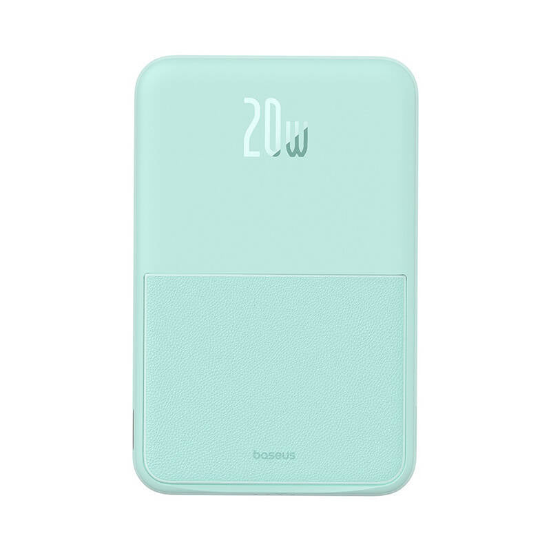 Vanjska bežična baterija Baseus MagPro PPCXZ05, 5000mAh, 20W, PD + FQI, 1 x QI - 1 x USB-C, Zelena P10064101333-00