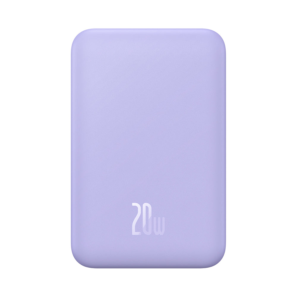 Vanjska baterija Wireless Baseus Magnetic Mini, 20000mAh, 20W, PD + FQI, 1 x QI - 1 x USB-C, Ljubičasta PPCX150005
