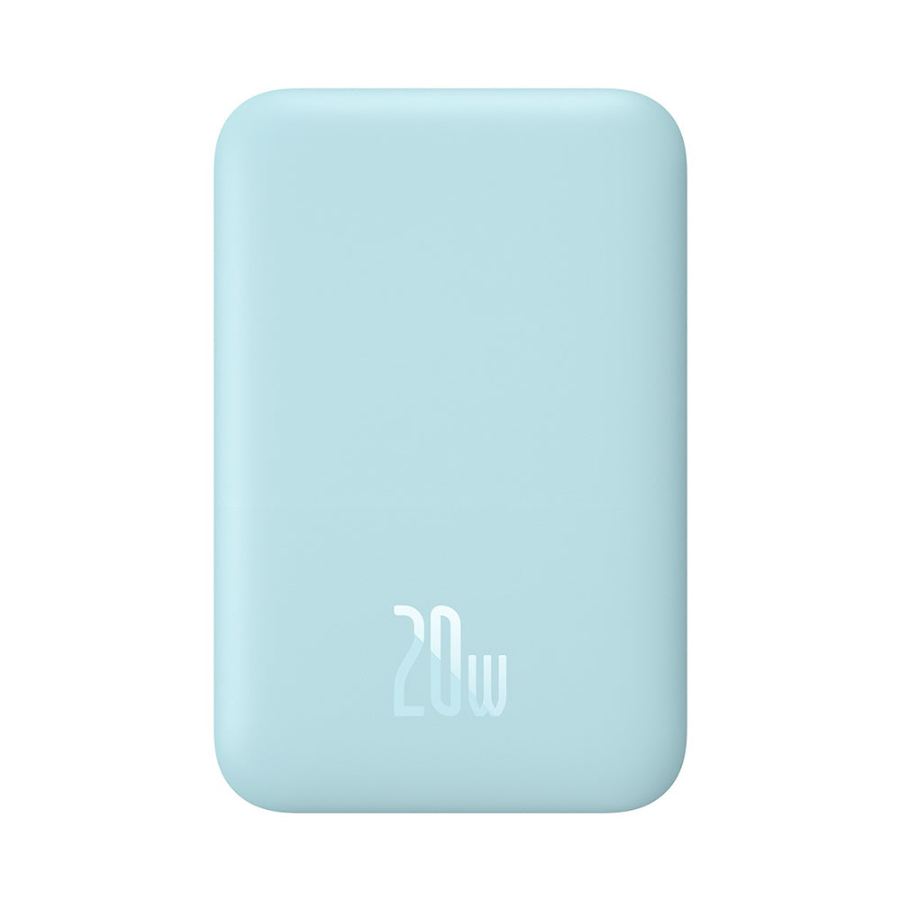 Vanjska bežična baterija Baseus Mini Air, 6000mAh, 20W, PD + FQI, 1 x QI - 1 x USB-C, Plava P10059002313-00