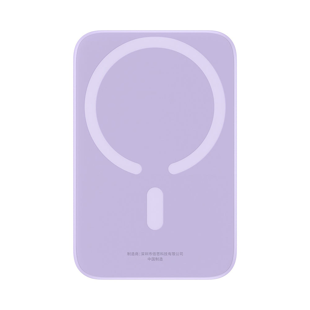 Vanjska bežična baterija Baseus Mini Air, 6000mAh, 20W, PD + FQI, 1 x QI - 1 x USB-C, Ljubičasta P10059002513-00