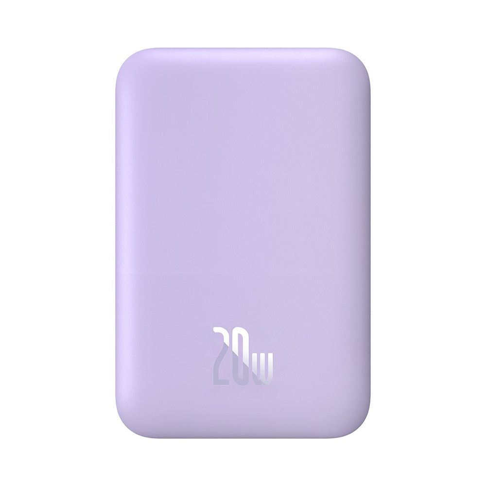 Vanjska bežična baterija Baseus Mini Air, 6000mAh, 20W, PD + FQI, 1 x QI - 1 x USB-C, Ljubičasta P10059002513-00