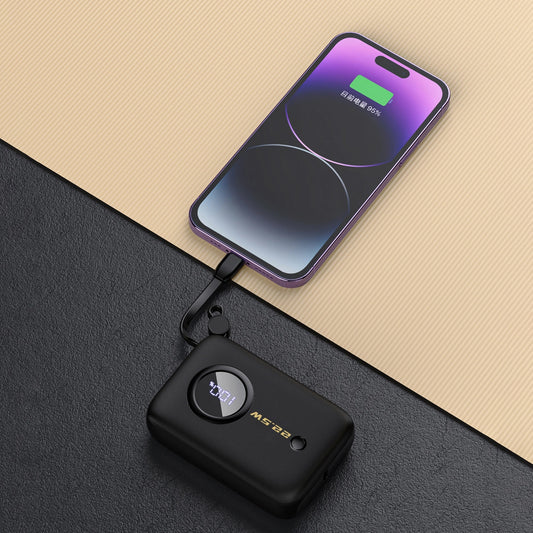 Vanjska baterija Dudao K14, 10000mAh, 22.5W, QC + PD, 1 x Lightning - 1 x USB-A - 2 x USB-C, Crna