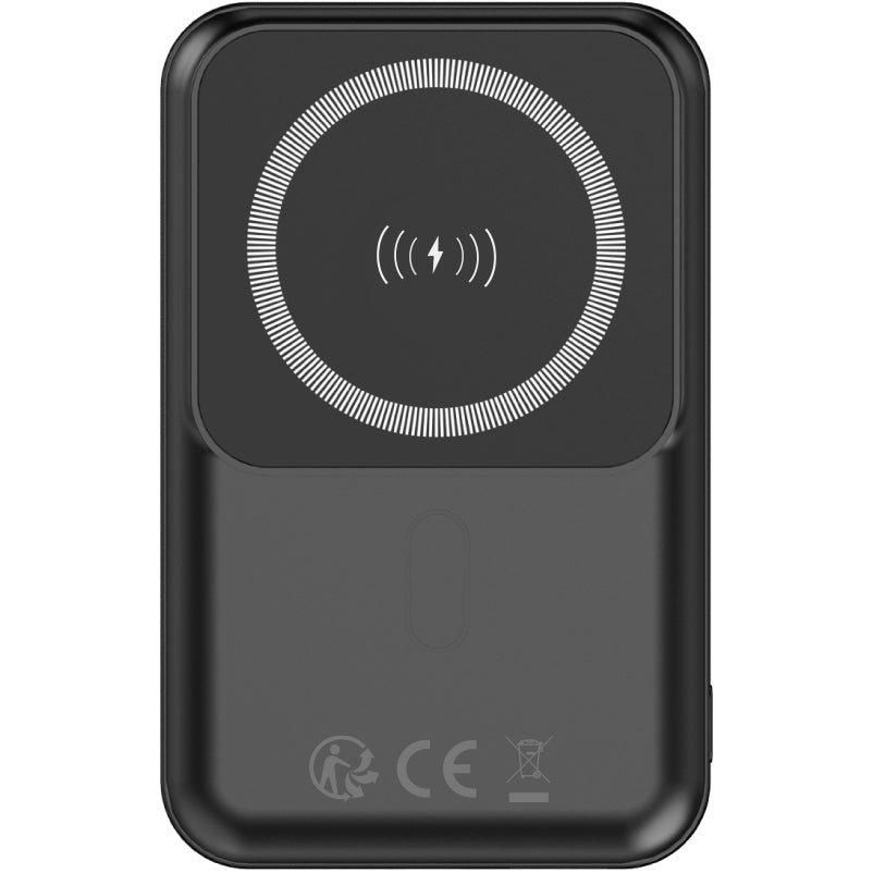 Vanjska baterija Forever MATB-100, bežična, 10000mAh, 22.5W, QC + PD + FQI, 1 x QI - 1 x USB-A - 1 x USB-C, crna