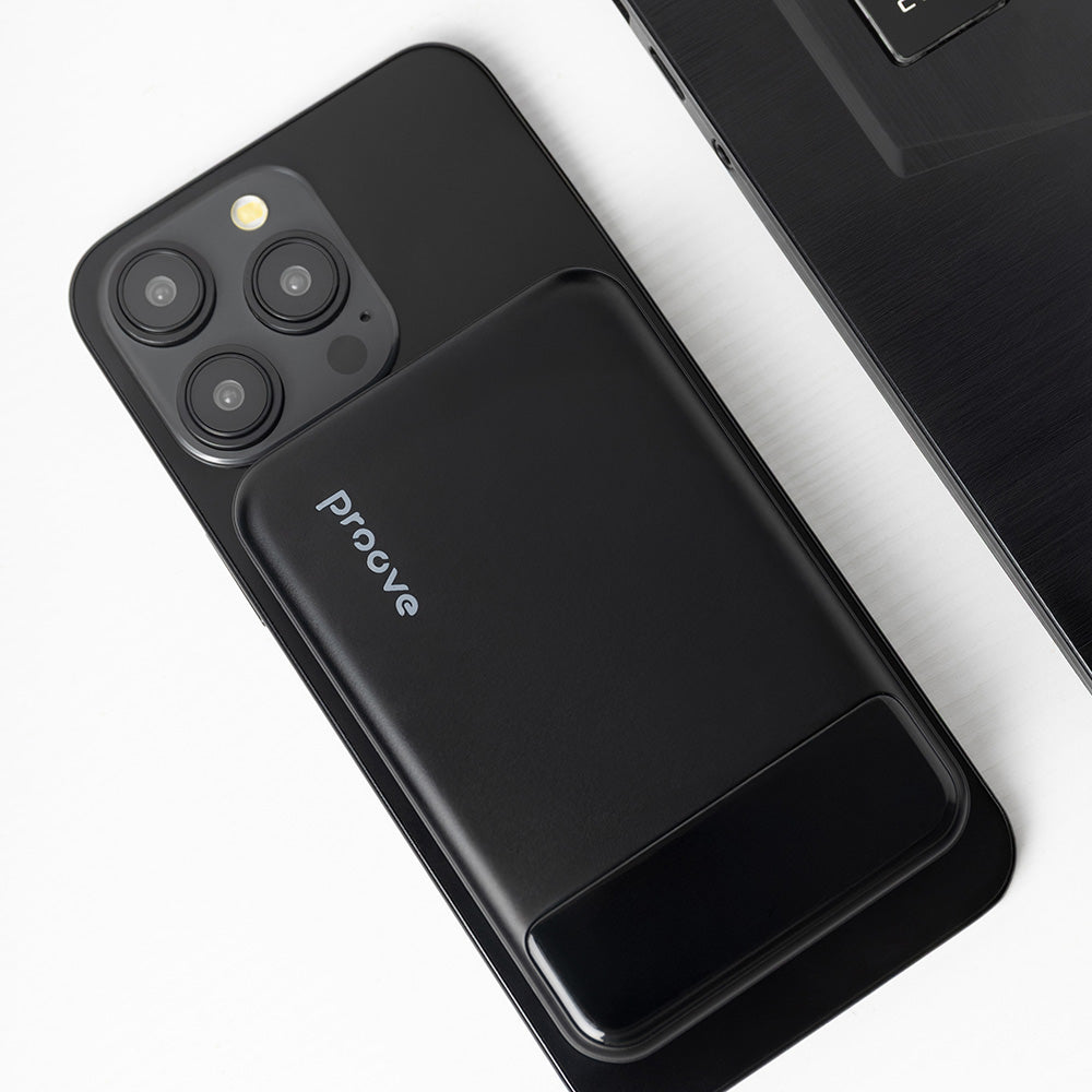 Vanjska baterija Wireless Proove Hoodman, 10000mAh, 20W, PD + FQI, 1 x QI - 1 x USB-C, Crna PBH120010001