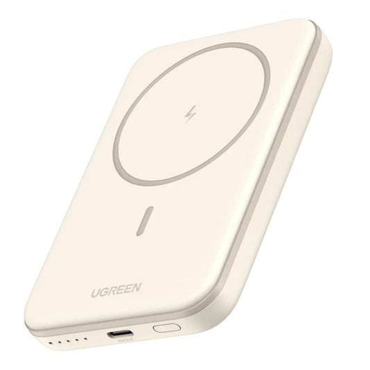 Vanjska baterija bežična UGREEN PB560, 5000mAh, 15W, PD + QI, 1 x QI - 1 x USB-C, Bež