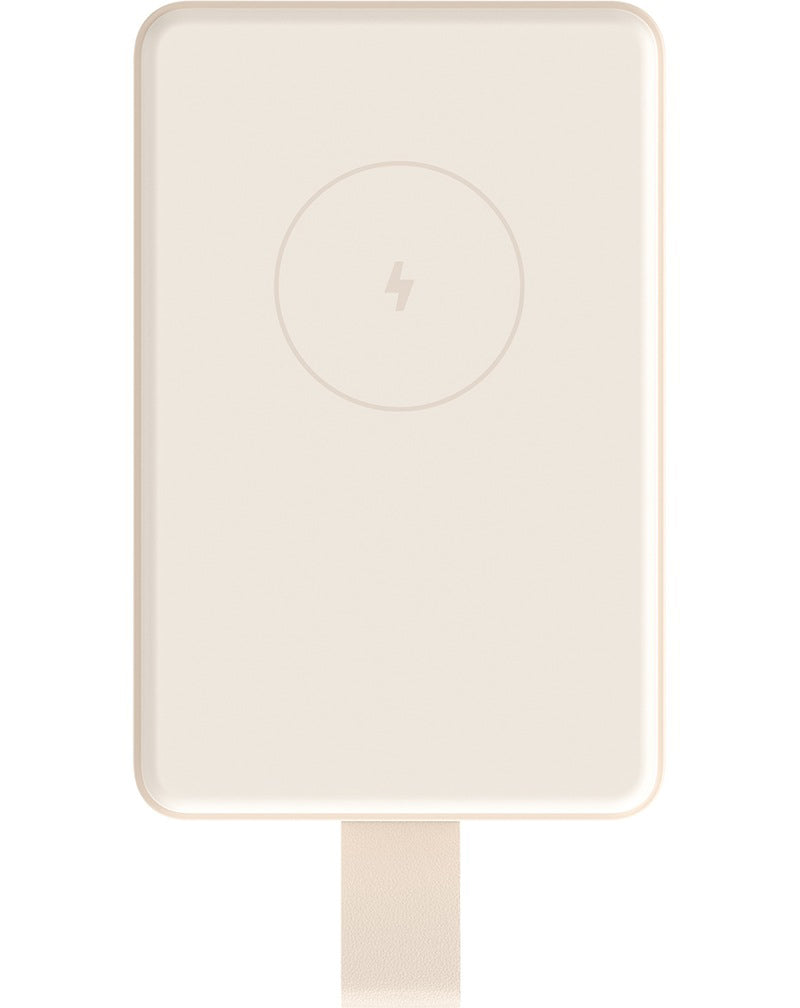 Bežični vanjski punjač Xiaomi Mi Magnetic, 6000mAh, 15W, PD + FQI, 1 x QI - 1 x USB-C, Bež BHR9074GL
