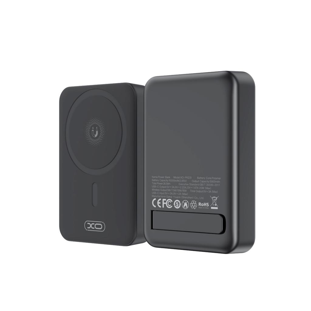 Vanjska baterija Wireless XO Design PR231, 10000mAh, 20W, PD + FQI, 1 x QI - 1 x USB-C, Crna