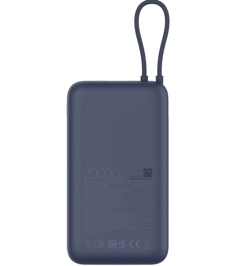 Vanjska baterija Xiaomi, 20000mAh, 33W, QC + PD, 1 x USB-A - 2 x USB-C, Plava BHR8975GL