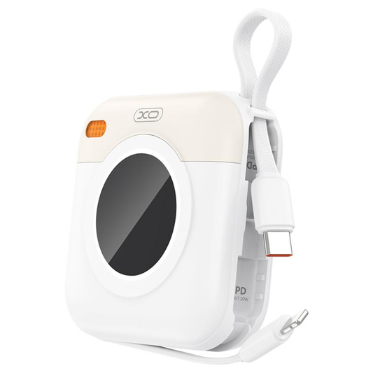 Vanjska baterija XO Design PR258, 10000mAh, 20W, QC + PD, 1 x Lightning - 1 x USB-C, Bež