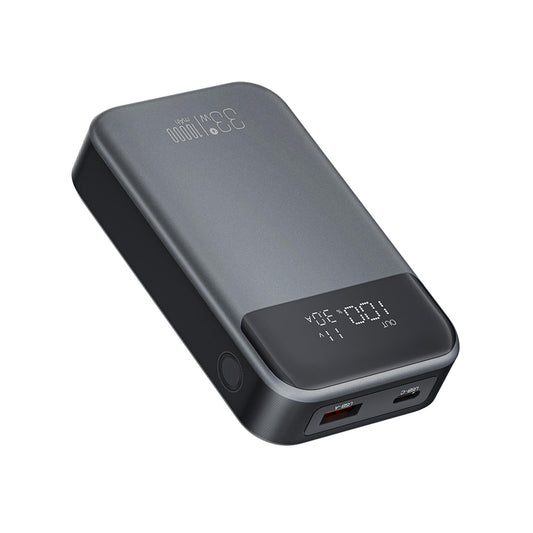 Vanjska baterija XO Design PR232, 10000mAh, 33W, QC + PD, 1 x USB-A - 1 x USB-C, Crna