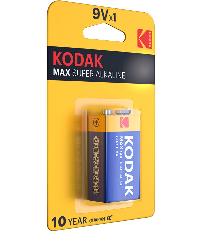 Baterija Kodak Max Super Alkaline, 6LR61 (9V)