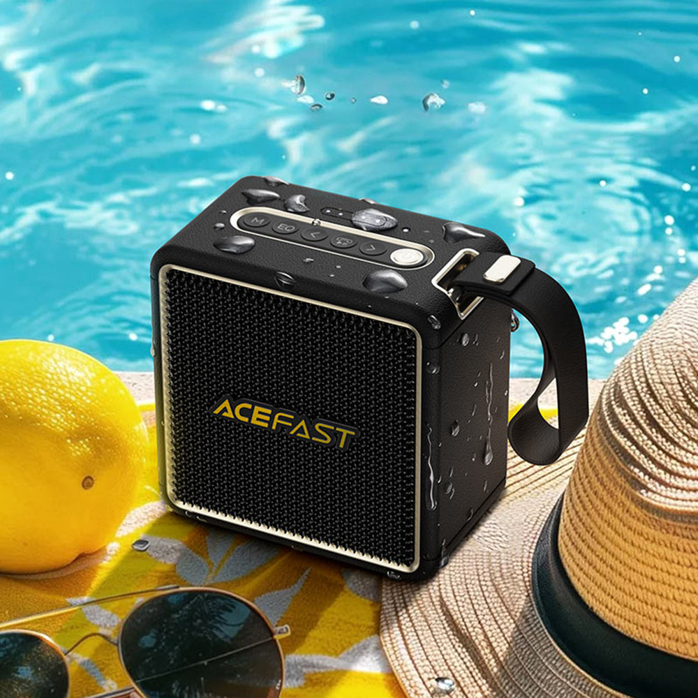 Prijenosni Bluetooth zvučnik Acefast K3 Nano, 1 x 30W - 1 x 16W, RGB, Vodootporan, Crni