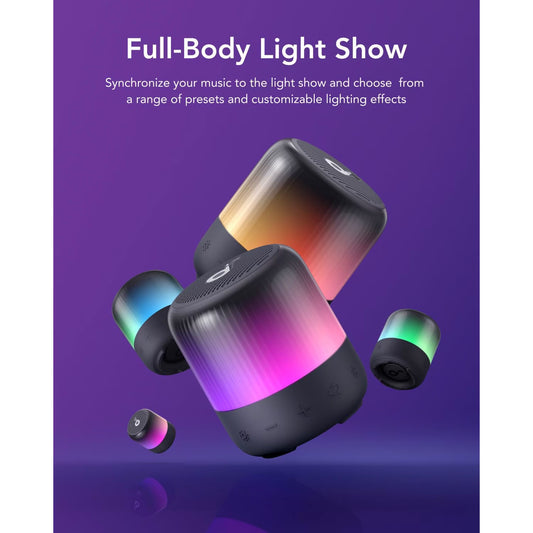 Prijenosni Bluetooth zvučnik Anker SoundCore Glow Mini, 8W, RGB, vodootporan, crni A3136G11