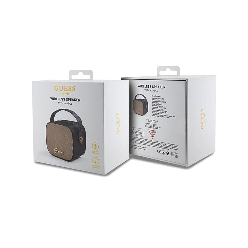 Prijenosni Bluetooth zvučnik Guess 4G Script Logo, 5W, Crni
