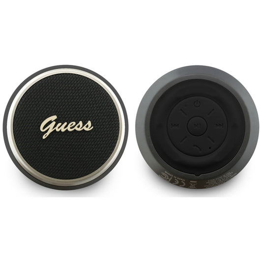 Prijenosni Bluetooth zvučnik Guess Script Metal Logo, 5W, TWS, Crna